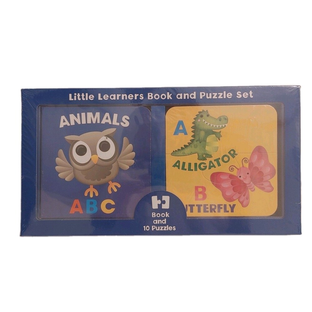 LITTLE LEARNERS BOOK & PUZZLES - ANIMALS ABC ( Boxed Set )  kid's board book